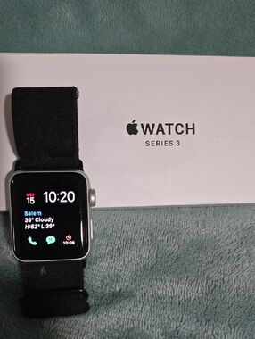 Apple Watch Series 3 Silver Case with Black Band
